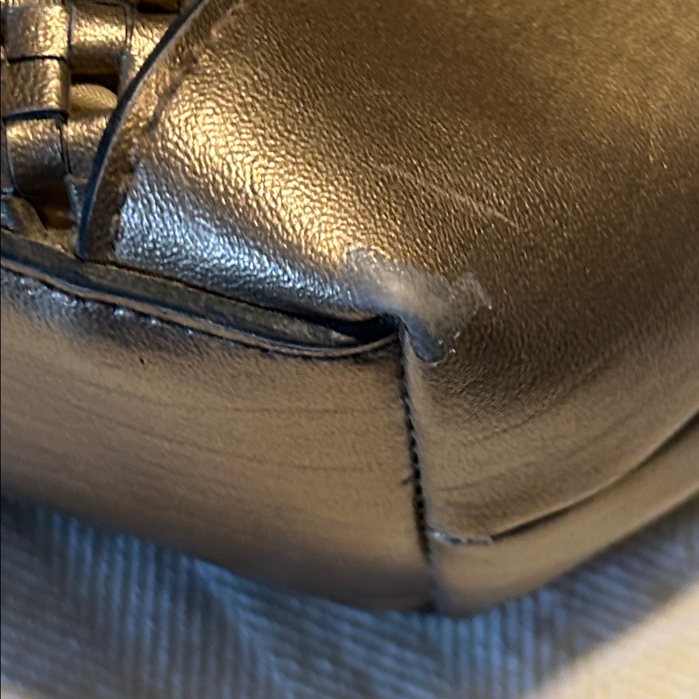 Liz Claiborne Woven Metallic Bronze colored Shoulder Bag Y2K - Picture 15 of 15